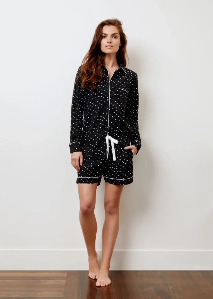 Monochrome Star Long-Sleeve Boxer Set