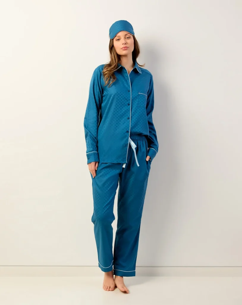 Deep Teal Long Sleeve Pyjama Set